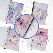 Mekanizmalı Simli ve Sulu Kapaklı Desenli Defter