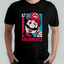 Pixxa Super Mario Bros %100 Pamuklu Bisiklet Yaka T-Shirt Model 1