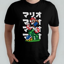 Pixxa Super Mario Bros %100 Pamuklu Bisiklet Yaka T-Shirt Model 6