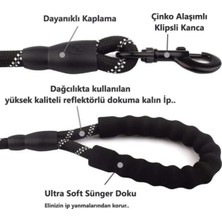 Ephase Reflektörlü Köpek Tasması 130 cm - Orta ve Büyük Irk Köpeklere Uygun Köpek Gezdirme Tasması