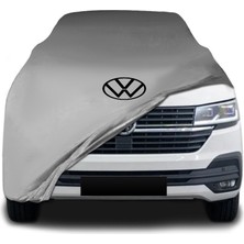 Volkswagen Transporter T6 2015 - 2023 Gri Kumaş Araba Branda Logolu Kumaş Araba Brandası Penye Oto Branda