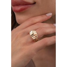 Fiyonk Kuyumculuk 14 Ayar Altın Piramit Yüzük