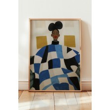 Minimalist Doğal Ahşap Çerçeveli Duvar Tablosu