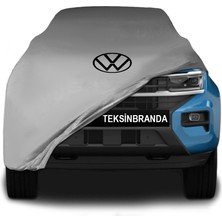 Volkswagen Amarok 2 (2022 - ) Gri Kumaş Araba Branda Logolu Kumaş Araba Brandası Penye Oto Branda