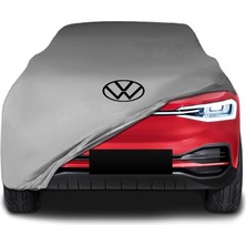 Volkswagen Id 6 (2021 - ) Gri Kumaş Araba Branda Logolu Kumaş Araba Brandası Penye Oto Branda