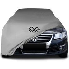 ULTRASHOP Volkswagen Passat B6 Station Wagon (2005 - 2010) Gri Kumaş Araba Branda Logolu Kumaş Araba Brandası Penye Oto Branda