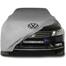 ULTRASHOP Volkswagen Passat B7 Sedan (2010 - 2014) Gri Kumaş Araba Branda Logolu Kumaş Araba Brandası Penye Oto Branda