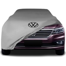 Volkswagen Lavida 3 Sedan Gri Kumaş Araba Branda Logolu Kumaş Araba Brandası Penye Oto Branda