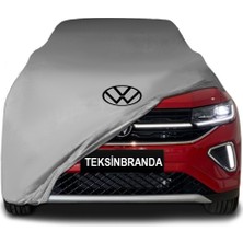 Volkswagen T-Cross Gri Kumaş Araba Branda Logolu Kumaş Araba Brandası Penye Oto Branda