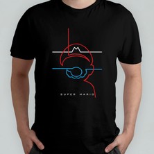 Pixxa Super Mario Bros %100 Pamuklu Bisiklet Yaka T-Shirt Model 9