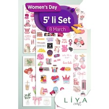 8 Mart Dünya Kadınlar  Günü Sticker Set Woman Day's Sticker Set's