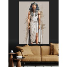 Mısır Firavunu Dekoratif Kanvas - Mdf Ahşap Tablo