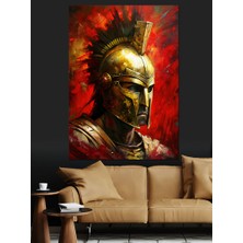 Miğferli Roma Askeri Dekoratif Kanvas - Mdf Ahşap Tablo