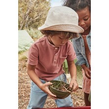 Kısa Kollu Hakim Yaka Şerit Detaylı Cepli Pamuklu Erkek Çocuk T-Shirt