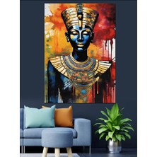 Mısır Firavunu Dekoratif Kanvas - Mdf Ahşap Tablo