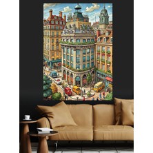 Şehir Hayatı Dekoratif Kanvas - Mdf Ahşap Tablo