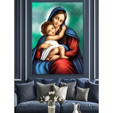 Meryem Ana ve Isa Dekoratif Kanvas - Mdf Ahşap Tablo