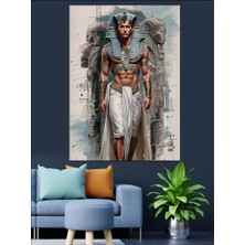 Mısır Firavunları Dekoratif Kanvas - Mdf Ahşap Tablo