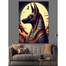 Anubis Dekoratif Kanvas - Mdf Ahşap Tablo
