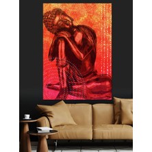 Buda Heykeli Dekoratif Kanvas - Mdf Ahşap Tablo