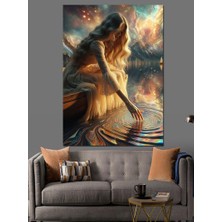 Kadın ve Su Dekoratif Kanvas - Mdf Ahşap Tablo