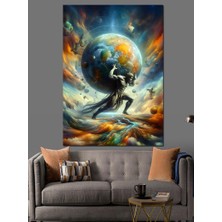 Atlas ve Dünya Dekoratif Kanvas - Mdf Ahşap Tablo