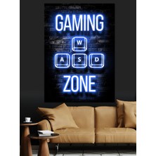 Gamer Alanı Dekoratif Kanvas - Mdf Ahşap Tablo