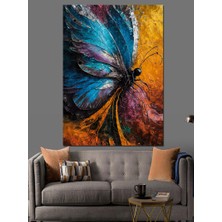 Kelebek Dekoratif Kanvas - Mdf Ahşap Tablo