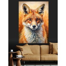 Sevimli Tilki Dekoratif Kanvas - Mdf Ahşap Tablo