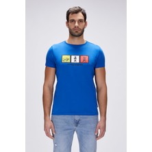 Bad Bear Entree Saks Mavisi Erkek Baskılı Tişört