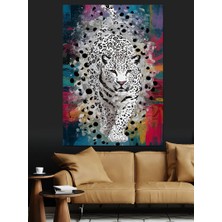 Soyut Leopar Dekoratif Kanvas - Mdf Ahşap Tablo
