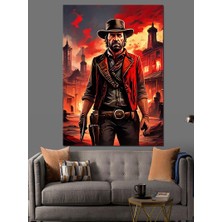 Rdr2 Dekoratif Kanvas - Mdf Ahşap Tablo