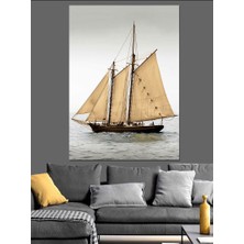 Korsan Gemisi Dekoratif Kanvas - Mdf Ahşap Tablo