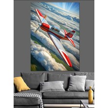 Akrobasi Uçağı Dekoratif Kanvas - Mdf Ahşap Tablo