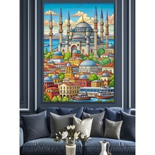 Istanbul Minyatürü Dekoratif Kanvas - Mdf Ahşap Tablo
