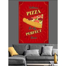 Lezzetli Pizza Dekoratif Kanvas - Mdf Ahşap Tablo