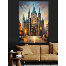 Katedral Dekoratif Kanvas - Mdf Ahşap Tablo