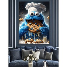 Kurabiye Canavarı Dekoratif Kanvas - Mdf Ahşap Tablo