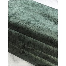 Süngerli Damar Desenli Parlak ve Kaymaz Koltuk & Çekyat Örtüsü Haki Yeşili