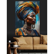 Afrikalı Kadın Dekoratif Kanvas - Mdf Ahşap Tablo