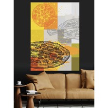 Pizza Dekoratif Kanvas - Mdf Ahşap Tablo