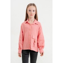 Kız Çocuk Tokalı Gömlek 3097