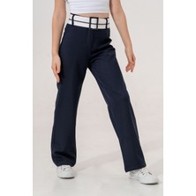 Kız Çocuk Ters Kemerli Pantolon 6002