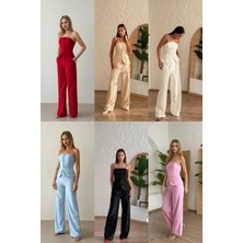 Pantalon Straples Üst Takım M  - Siyah