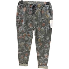 Italyan Çiçekli Pamuk Pantolon