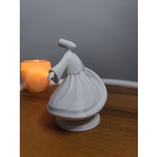 Gizzstore Home Mevlana Biblo Heykel Dekor Dekorasyon Hediyelik 12 cm  Beyaz
