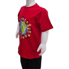 Kostüm Sarayı Dünya Çocukları Baskılı Kırmızı Tişört