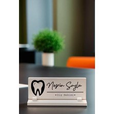 Isme Özel Diş Hekimii  Temalı  Masaüstü Taş Isimlik