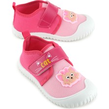 Gezer Yazlık Kız Çocuk Rahat Taban Cırt Cırtlı Ayarlanabilir Keten Günlük Ayakkabı