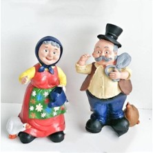 Köylü Dede ve Nine Teraryum Obje Minyatür Obje Teraryum Süsü Teraryum Aksesuar